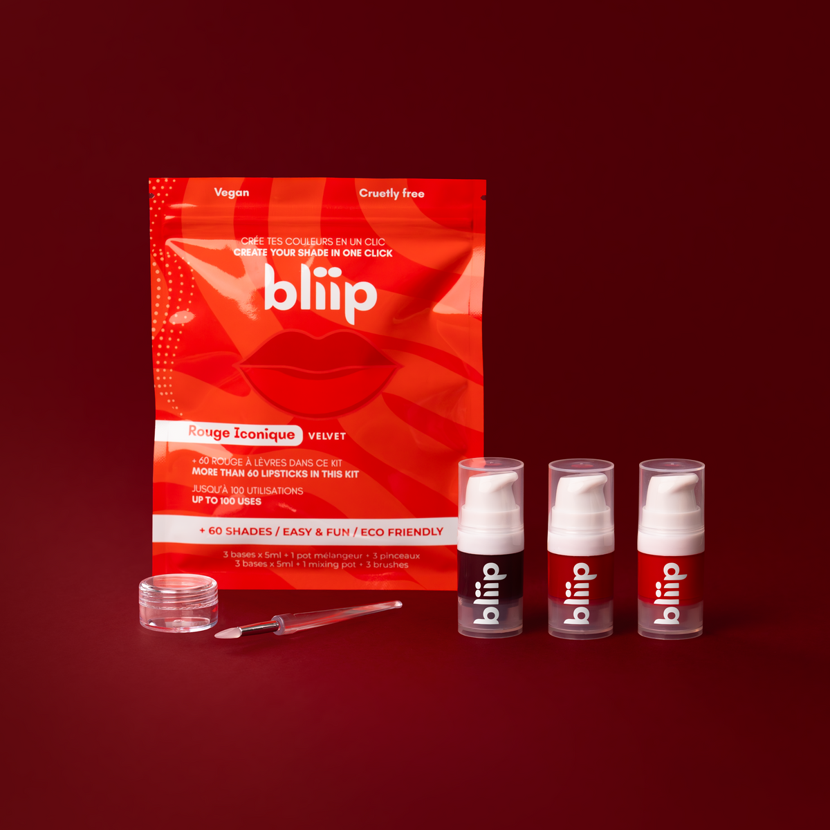 Kit Bliip - Iconique - Rouge à lèvres - Fini Satin - 60 nuances