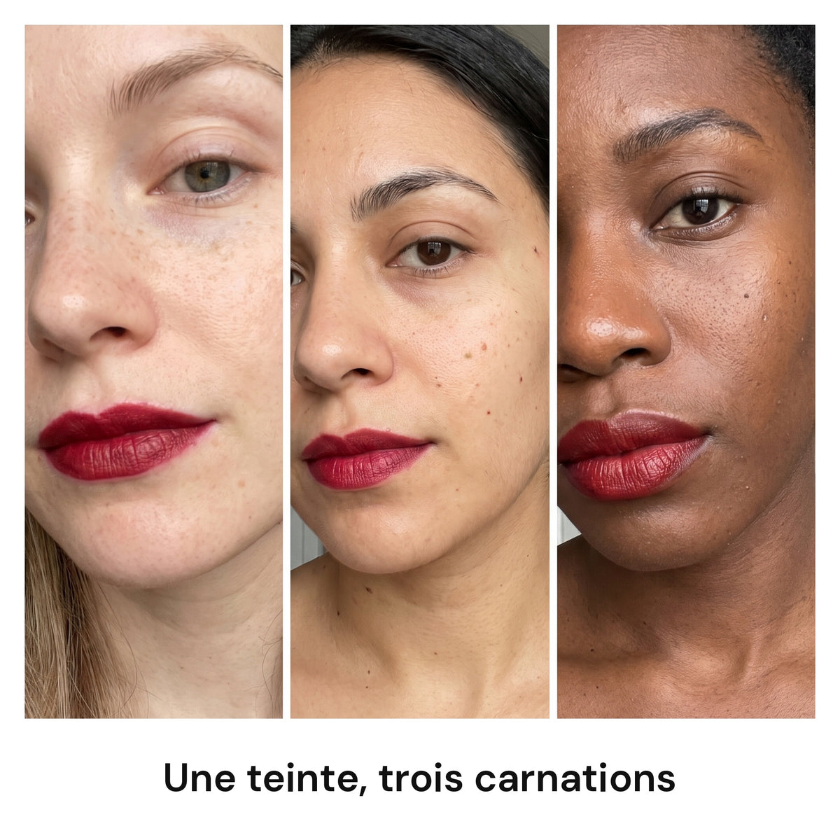 Une teinte, trois carnations