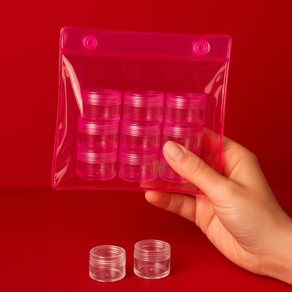 10 pots de mélange réutilisables Bliip, dans leur pochette