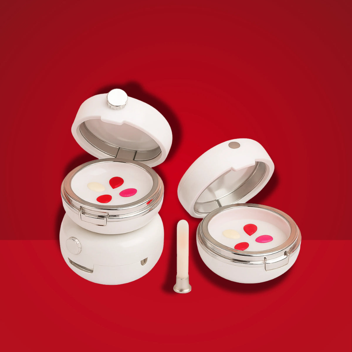 POT MÉLANGEUR ROUGE À LÈVRES AVEC PINCEAU SILICONE - BLIIP Bliip