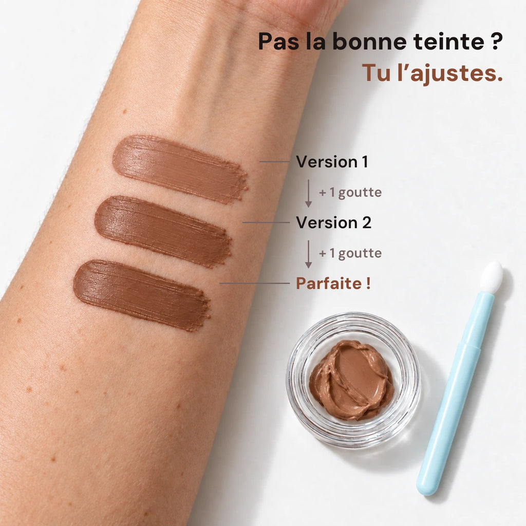 Pas la bonne teinte ? Tu l'ajustes, une goutte à la fois