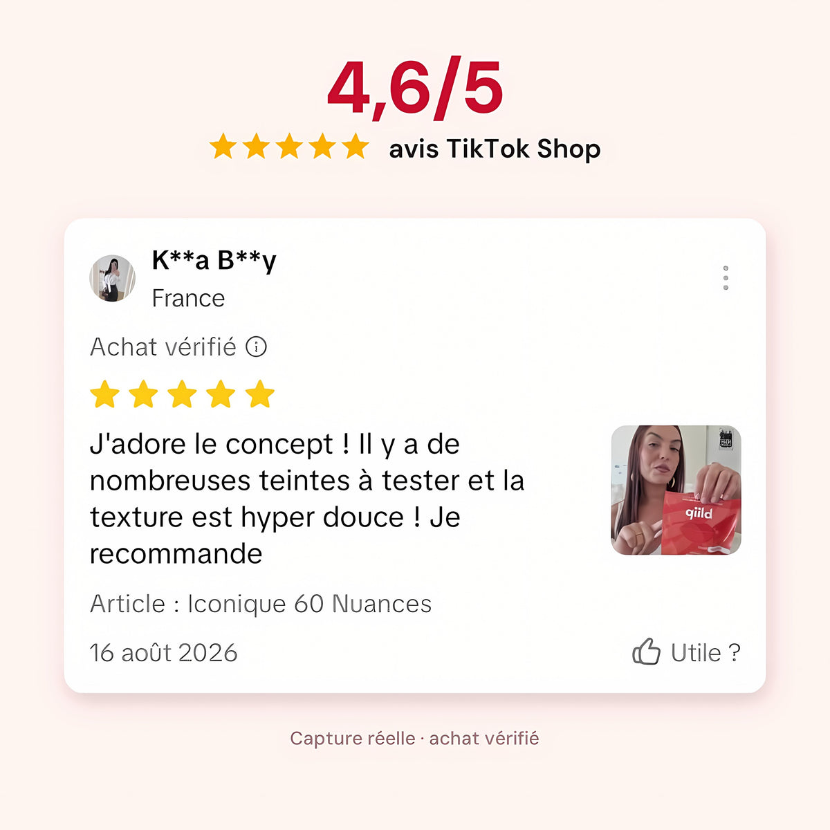 Avis clients 4,6 sur 5 sur le kit Bliip Iconique
