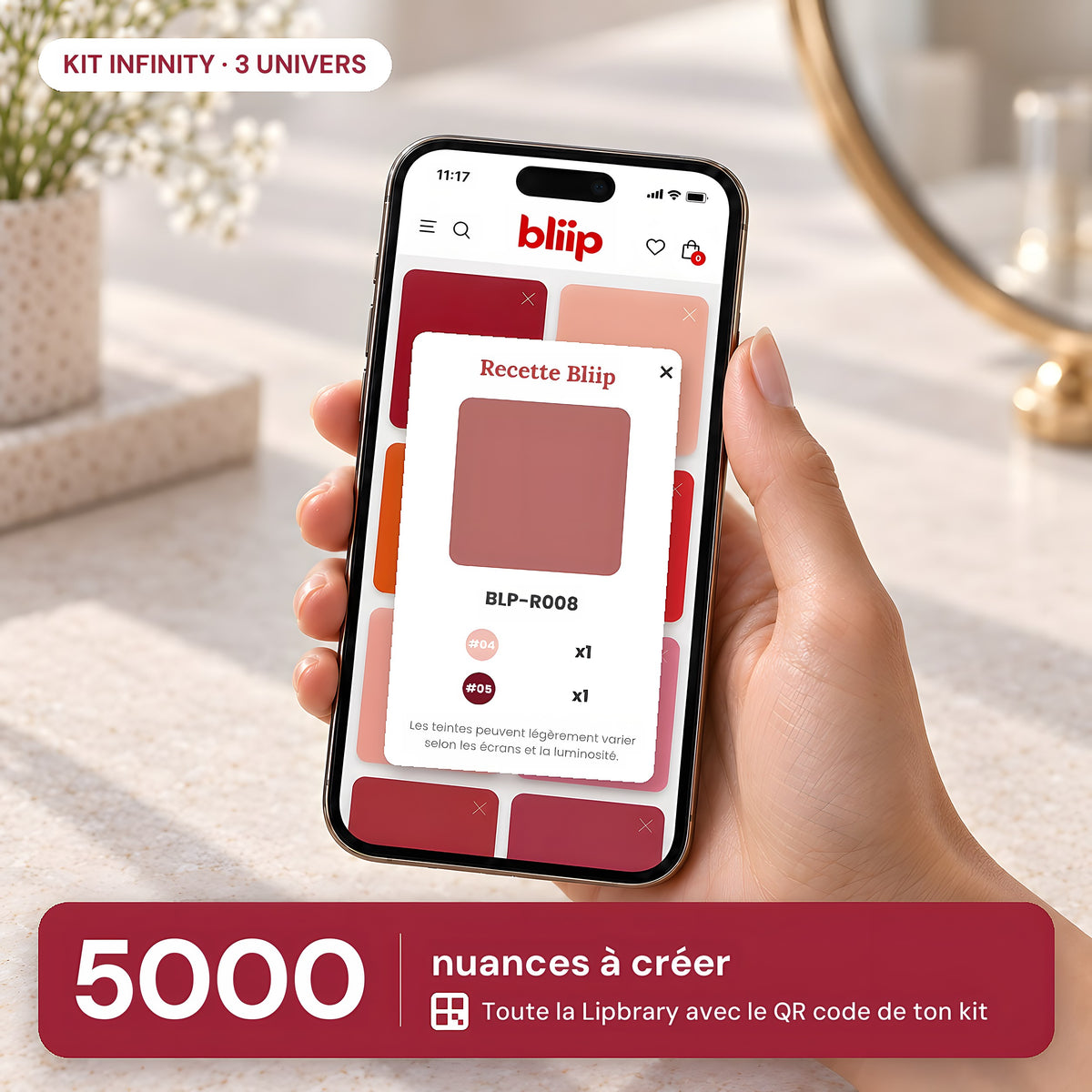 Kit Bliip - Infinity - Rouge à lèvres - Fini Velvet - 5000 nuances