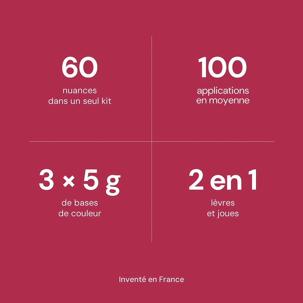 Kit Bliip - Universel - Rouge à lèvres - Fini Velvet - 60 nuances